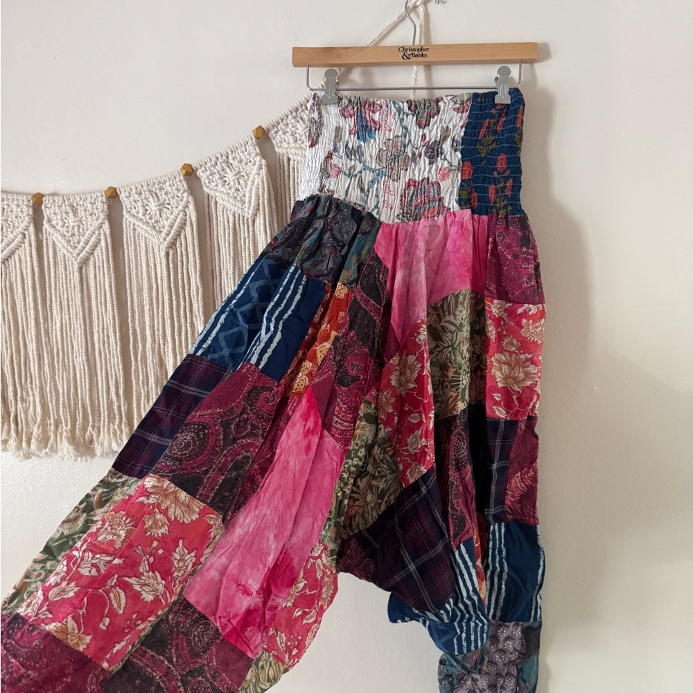 Patchwork parachute pants- Multicolor - image 2